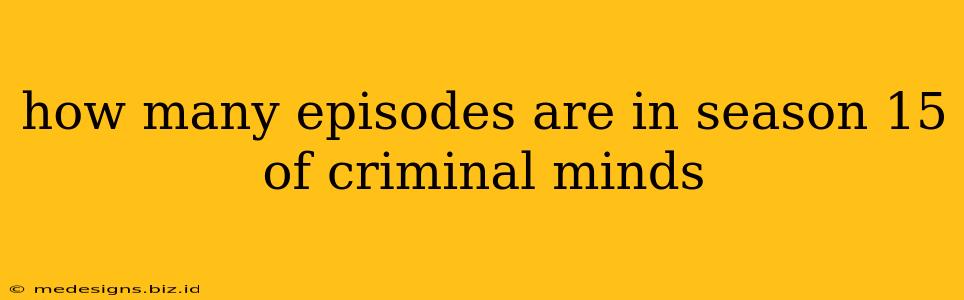 how many episodes are in season 15 of criminal minds