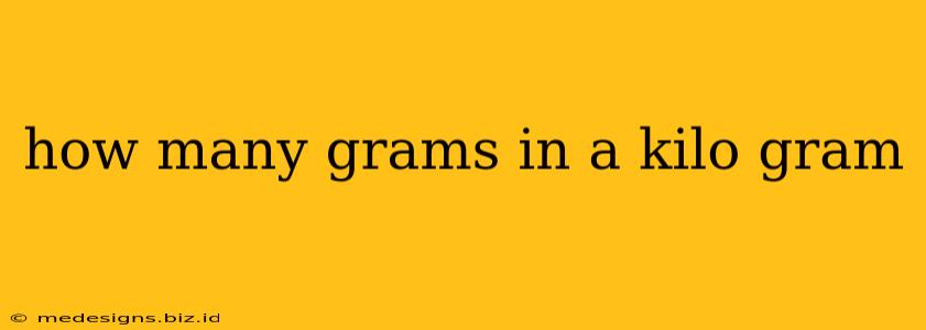 how many grams in a kilo gram