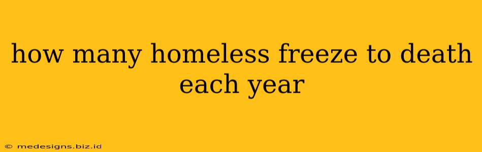how many homeless freeze to death each year