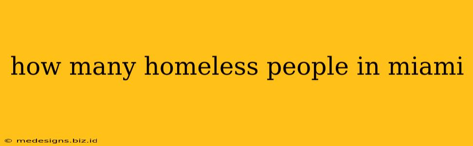 how many homeless people in miami