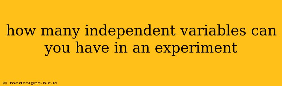 how many independent variables can you have in an experiment