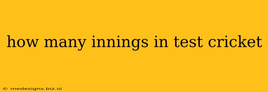 how many innings in test cricket