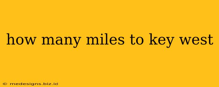 how many miles to key west