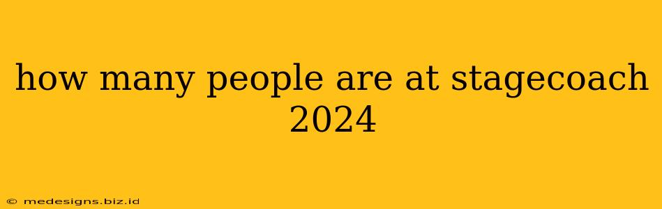 how many people are at stagecoach 2024