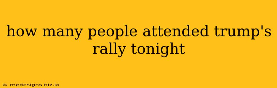 how many people attended trump's rally tonight