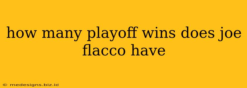 how many playoff wins does joe flacco have