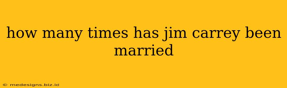 how many times has jim carrey been married