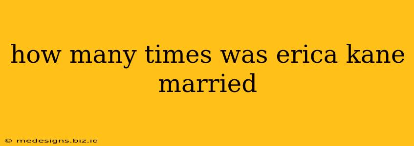 how many times was erica kane married