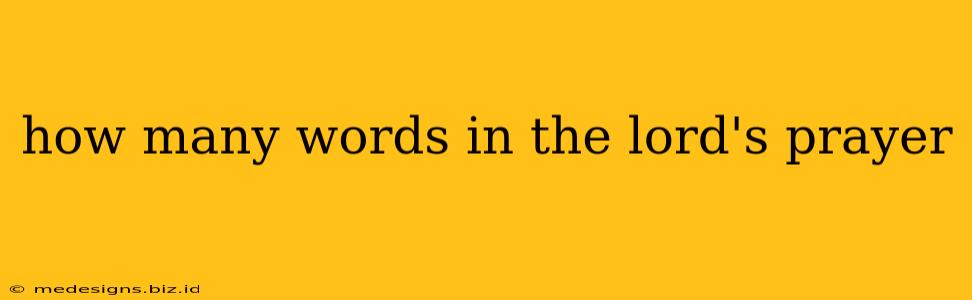 how many words in the lord's prayer