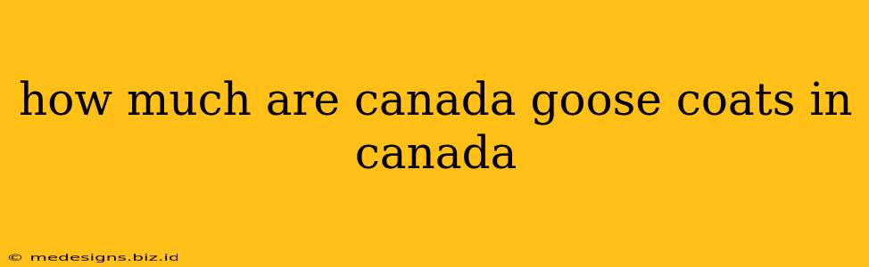 how much are canada goose coats in canada