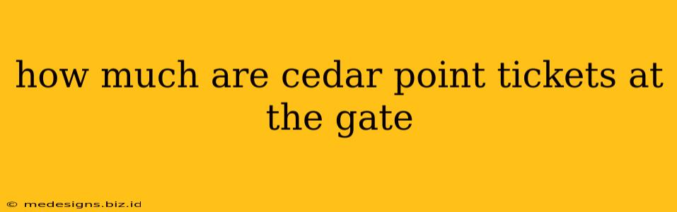 how much are cedar point tickets at the gate