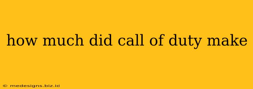 how much did call of duty make