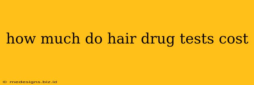 how much do hair drug tests cost