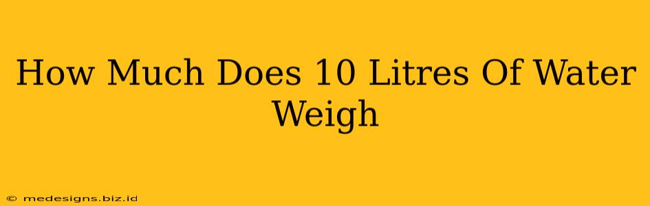 How Much Does 10 Litres Of Water Weigh