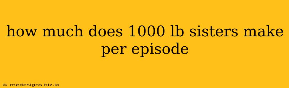 how much does 1000 lb sisters make per episode
