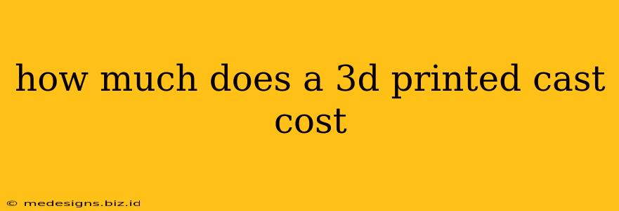 how much does a 3d printed cast cost