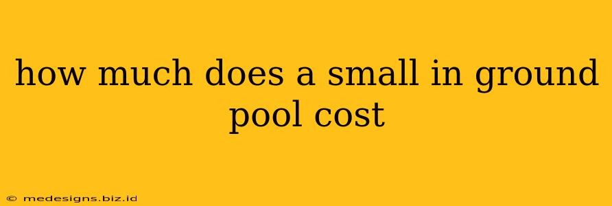 how much does a small in ground pool cost