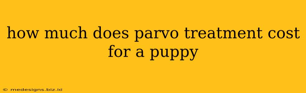 how much does parvo treatment cost for a puppy