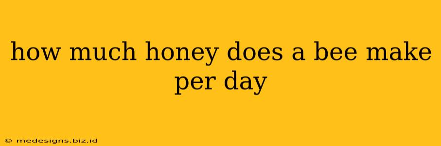 how much honey does a bee make per day