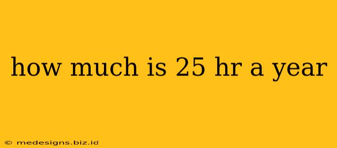 how much is 25 hr a year