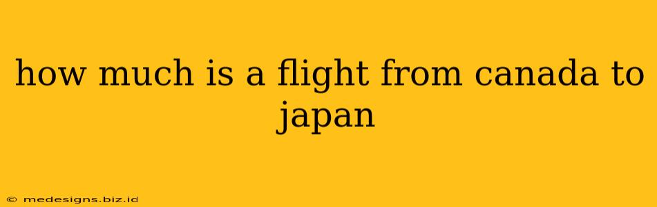 how much is a flight from canada to japan