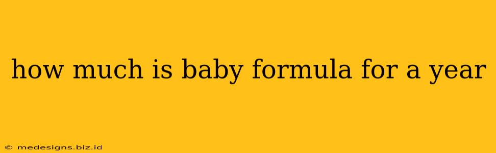 how much is baby formula for a year