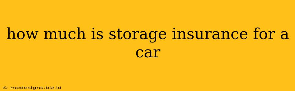 how much is storage insurance for a car