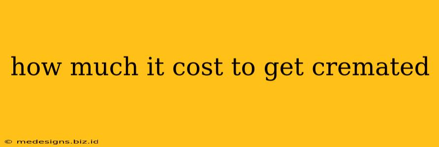 how much it cost to get cremated