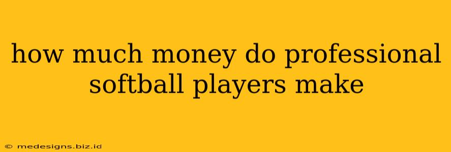 how much money do professional softball players make