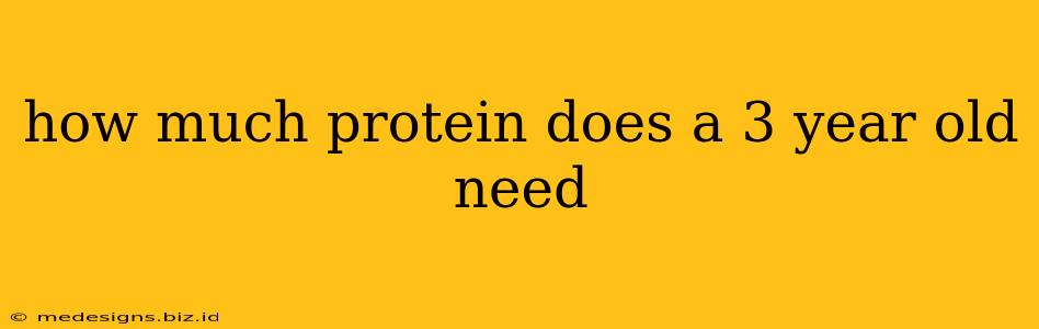 how much protein does a 3 year old need