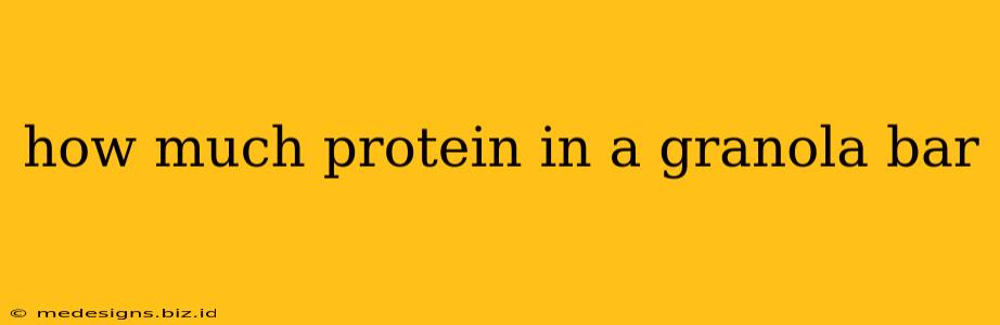 how much protein in a granola bar