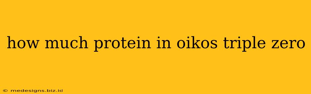 how much protein in oikos triple zero