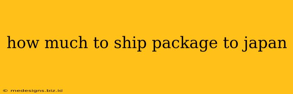 how much to ship package to japan
