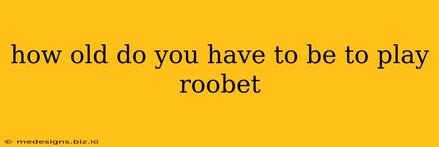 how old do you have to be to play roobet