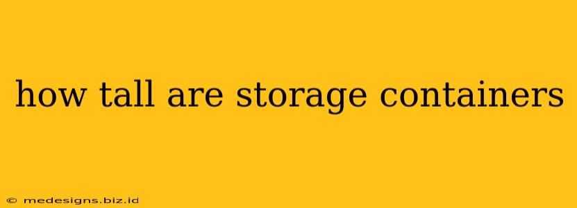how tall are storage containers