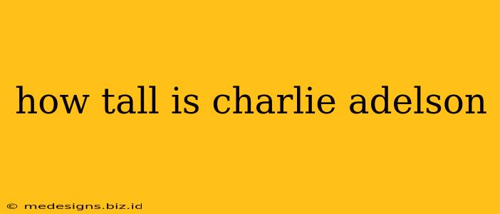 how tall is charlie adelson