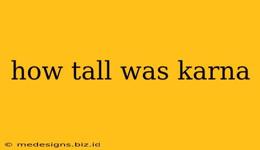 how tall was karna