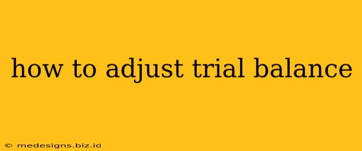 how to adjust trial balance