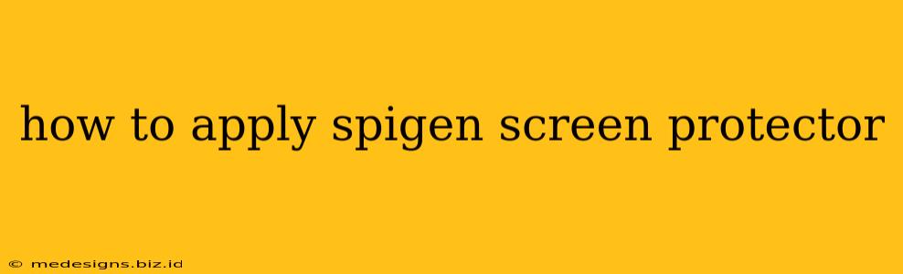 how to apply spigen screen protector