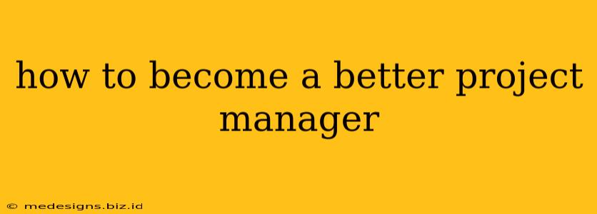 how to become a better project manager
