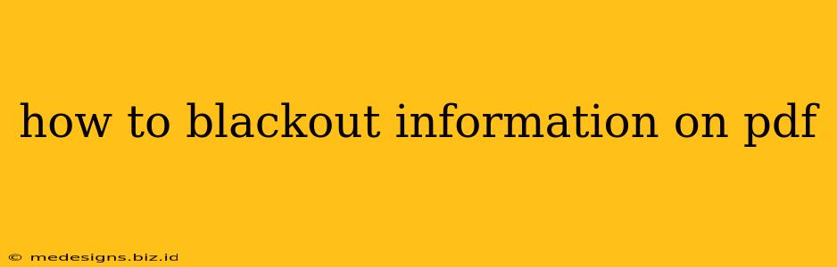 how to blackout information on pdf