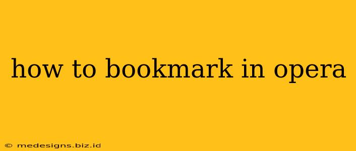 how to bookmark in opera