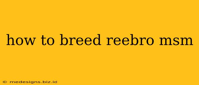 how to breed reebro msm