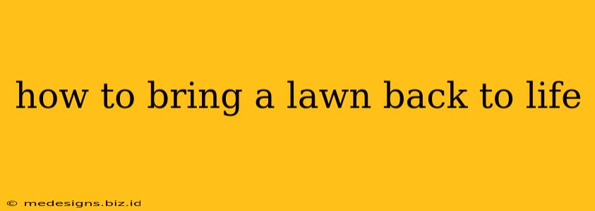 how to bring a lawn back to life