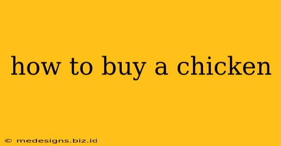 how to buy a chicken
