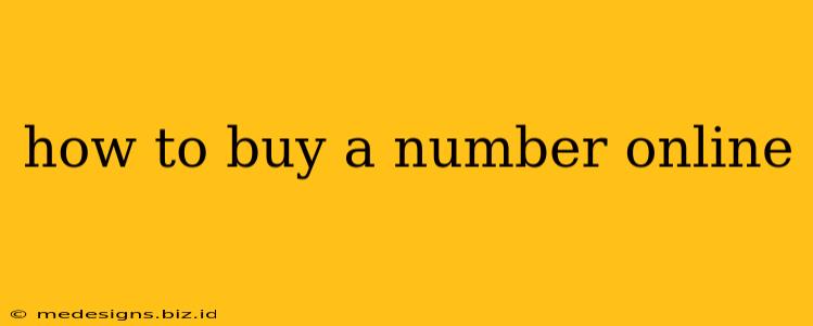 how to buy a number online