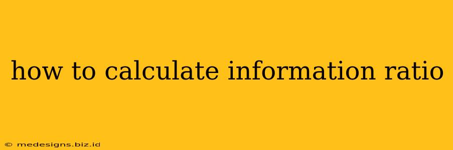 how to calculate information ratio