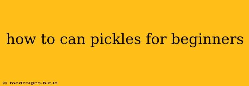 how to can pickles for beginners