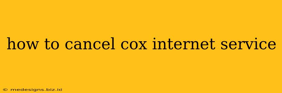 how to cancel cox internet service