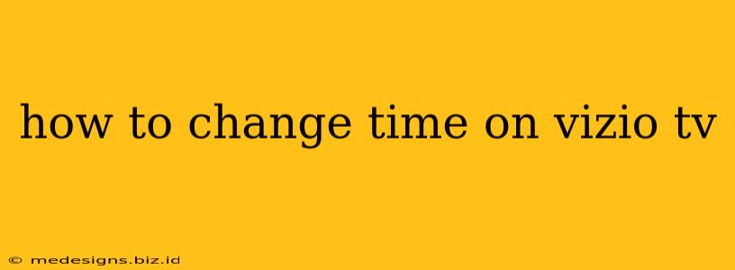 how to change time on vizio tv